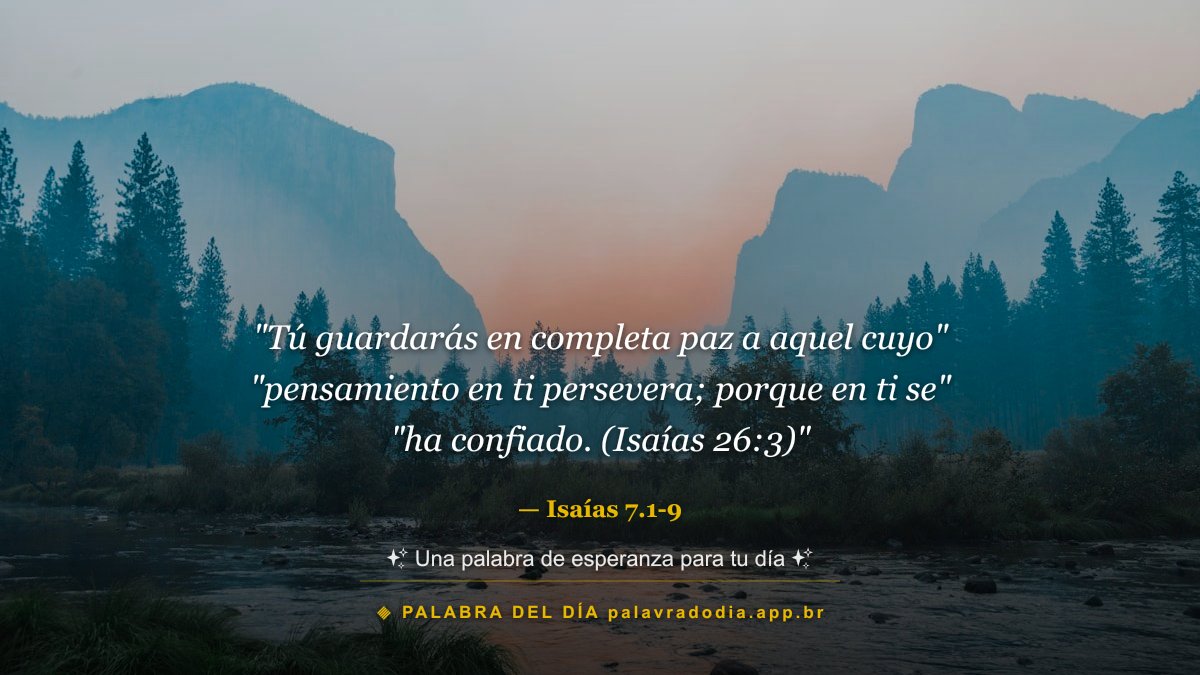 Versículo para la ofrenda y la paz en medio de la tormenta en Isaías 7 — Isaías 7.1-9